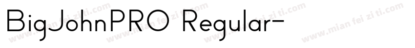 BigJohnPRO Regular字体转换